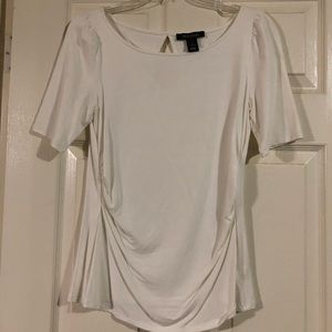 WHBM white short sleeves top